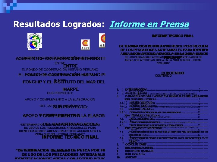 Resultados Logrados: Informe en Prensa 