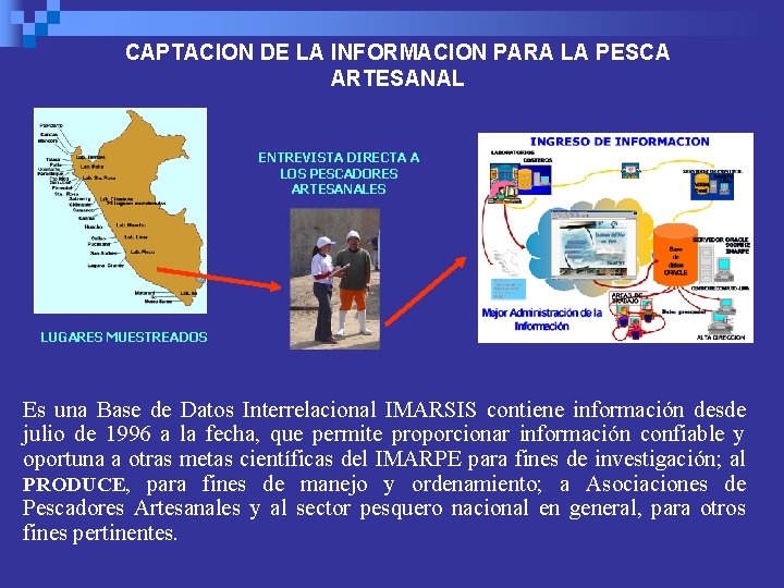 CAPTACION DE LA INFORMACION PARA LA PESCA ARTESANAL ENTREVISTA DIRECTA A LOS PESCADORES ARTESANALES