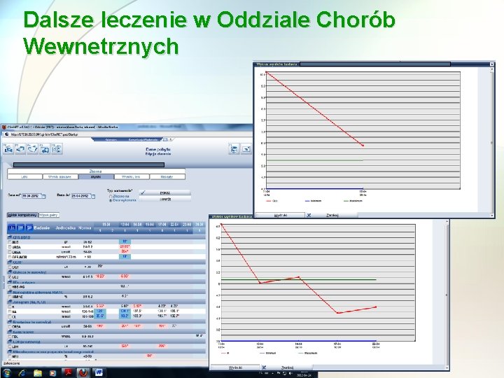 Dalsze leczenie w Oddziale Chorób Wewnetrznych 