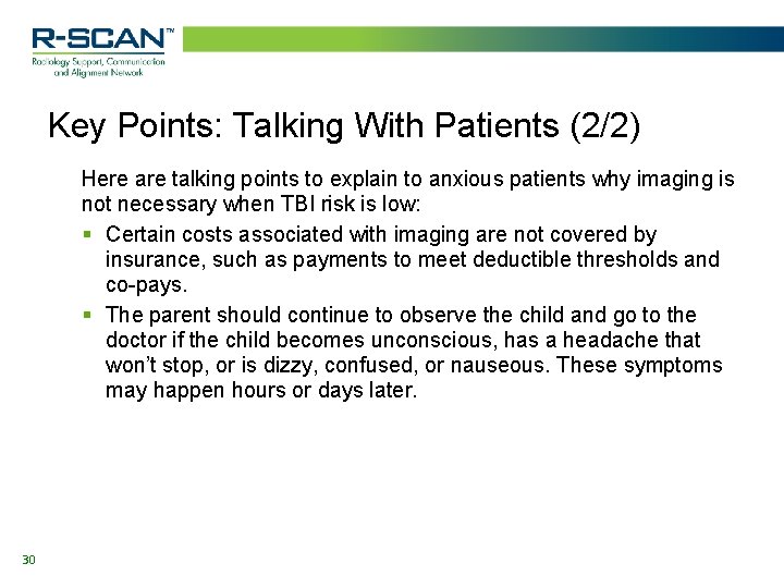 Key Points: Talking With Patients (2/2) Here are talking points to explain to anxious Key Points: Talking With Patients (2/2) Here are talking points to explain to anxious