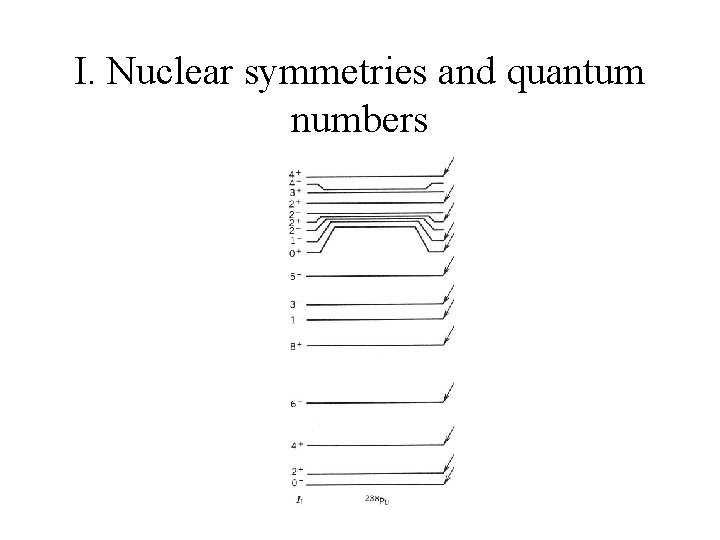 I. Nuclear symmetries and quantum numbers 