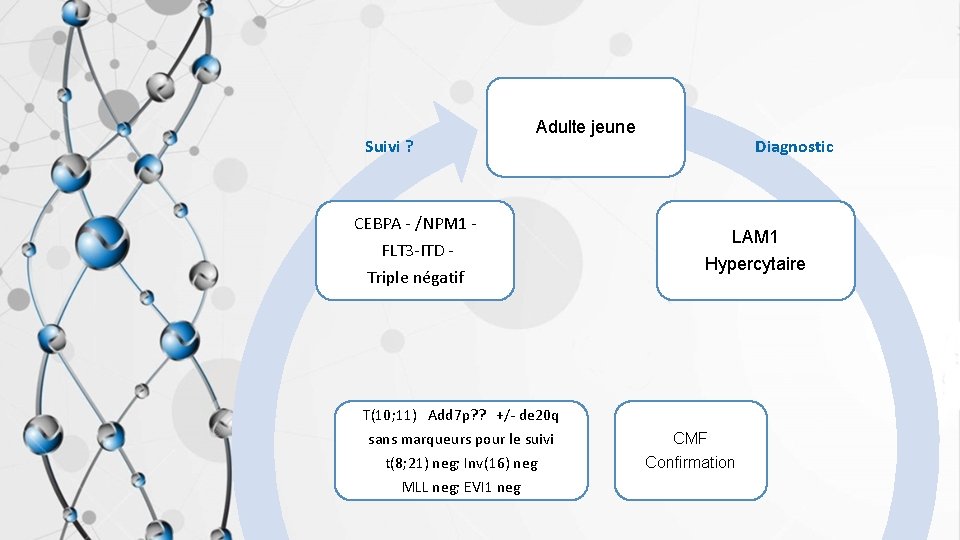 Suivi ? Adulte jeune CEBPA - /NPM 1 - FLT 3 -ITD Triple négatif