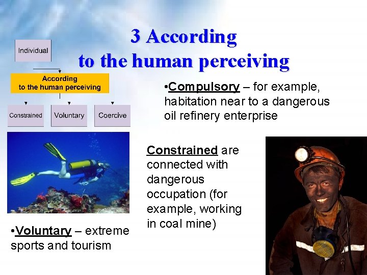 3 According to the human perceiving • Compulsory – for example, habitation near to 3 According to the human perceiving • Compulsory – for example, habitation near to