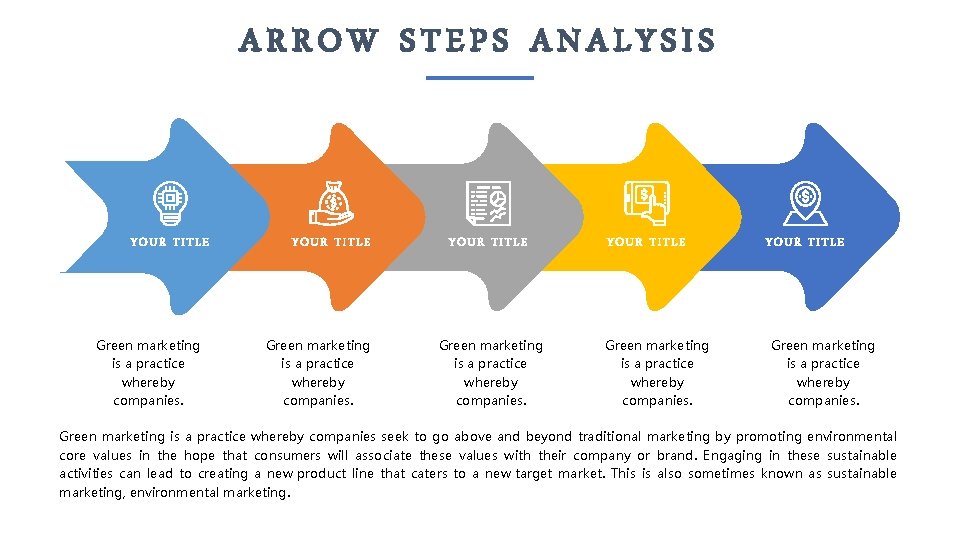 ARROW STEPS ANALYSIS YOUR TITLE Green marketing is