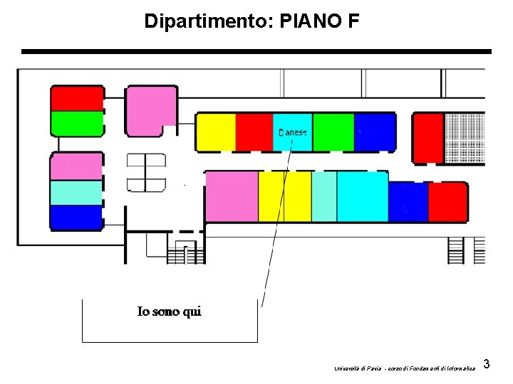 Dipartimento: PIANO F Università di Pavia - corso di Fondamenti di Informatica 3 