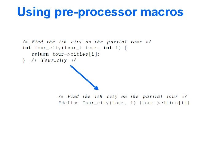 Using pre-processor macros 