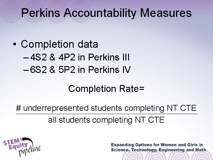 Perkins Accountability Measures • Completion data – 4 S 2 & 4 P 2 Perkins Accountability Measures • Completion data – 4 S 2 & 4 P 2