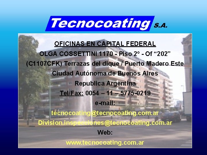 OFICINAS EN CAPITAL FEDERAL OLGA COSSETTINI 1170 - Piso 2º - Of “ 202” OFICINAS EN CAPITAL FEDERAL OLGA COSSETTINI 1170 - Piso 2º - Of “ 202”