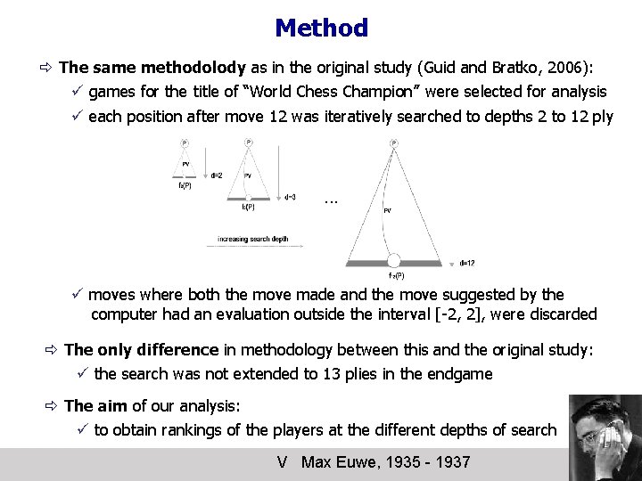 Method ð The same methodolody as in the original study (Guid and Bratko, 2006):