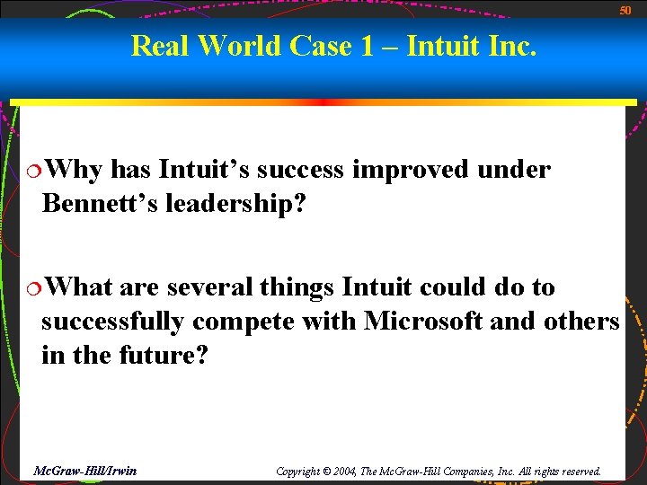 50 Real World Case 1 – Intuit Inc. ¦Why has Intuit’s success improved under 50 Real World Case 1 – Intuit Inc. ¦Why has Intuit’s success improved under