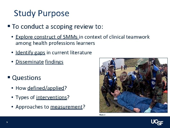 Study Purpose § To conduct a scoping review to: • Explore construct of SMMs