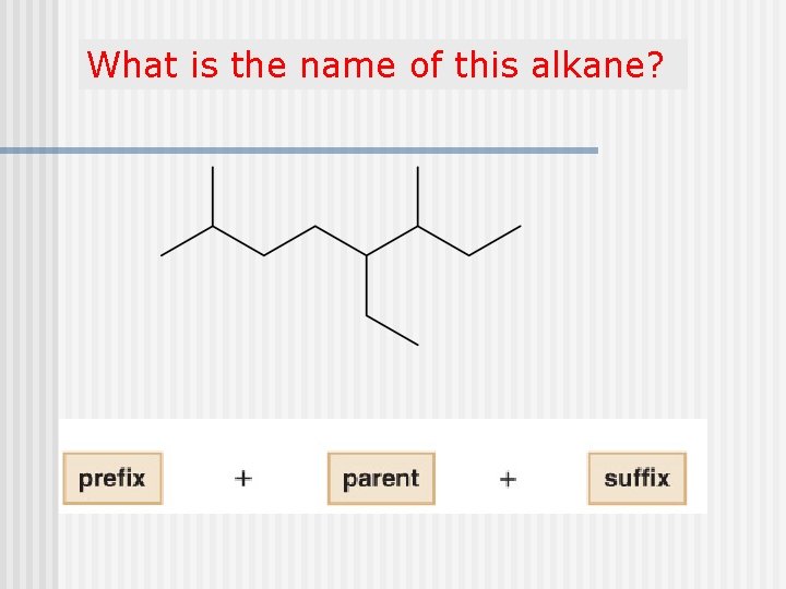 What is the name of this alkane? 