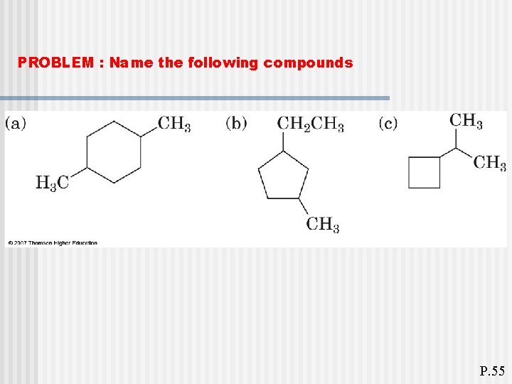 PROBLEM : Name the following compounds P. 55 