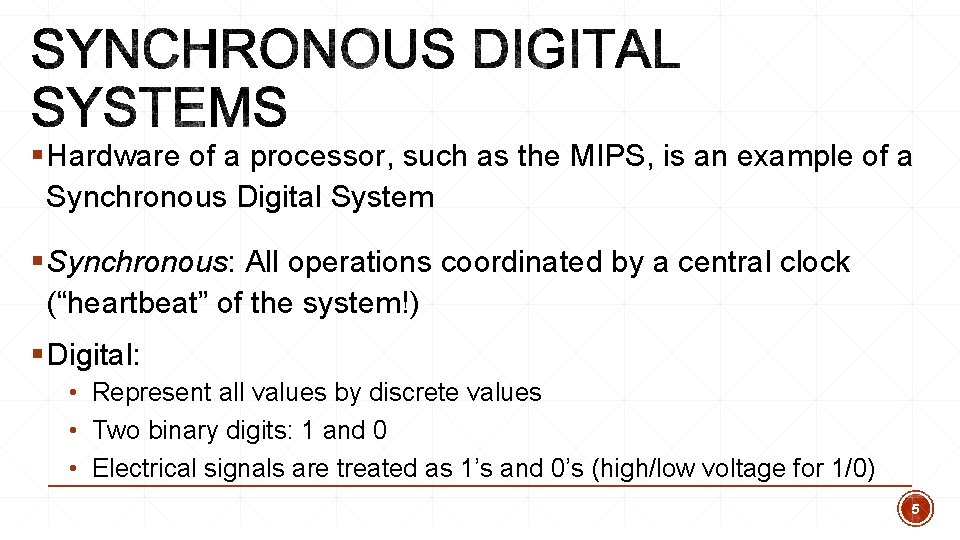 § Hardware of a processor, such as the MIPS, is an example of a § Hardware of a processor, such as the MIPS, is an example of a