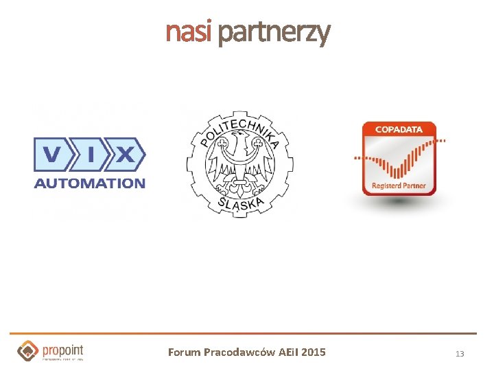 nasi partnerzy Forum Pracodawców AEi. I 2015 13 nasi partnerzy Forum Pracodawców AEi. I 2015 13