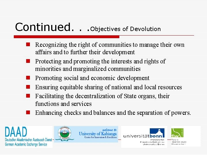 Devolution Kenya Devolution in Kenya Likely Impacts on Conservation Biodiversity