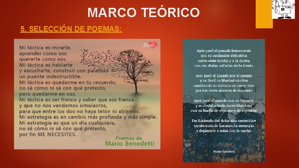MARCO TEÓRICO 5. SELECCIÓN DE POEMAS: 