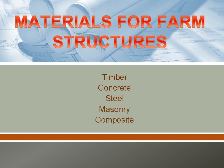 Timber Concrete Steel Masonry Composite 