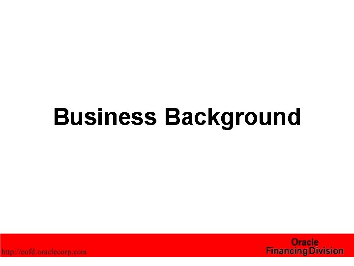 Business Background 