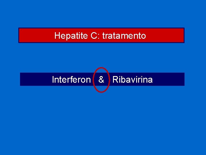 Hepatite C: tratamento Interferon & Ribavirina 