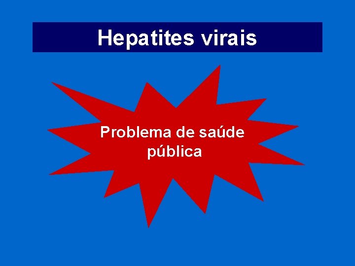 Hepatites virais Problema de saúde pública 