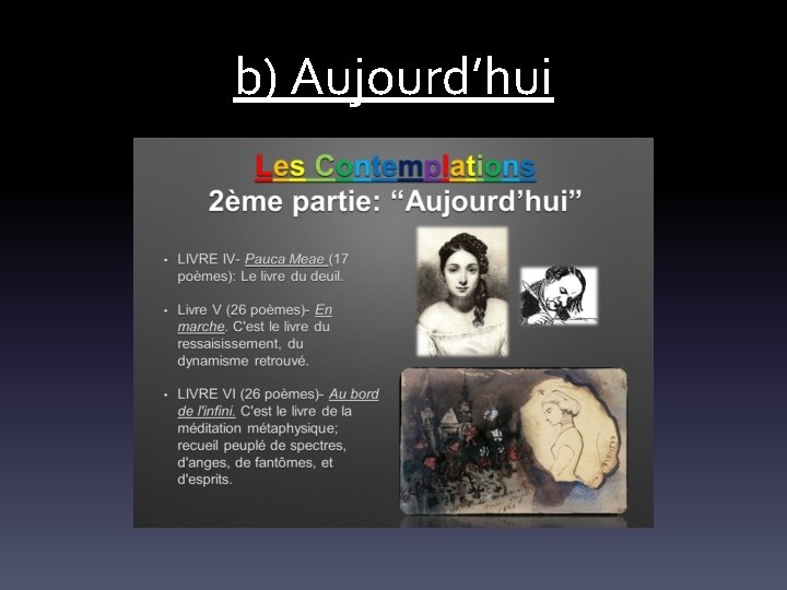 b) Aujourd’hui 