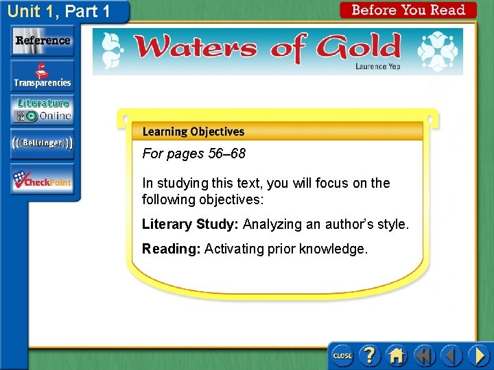 Unit 1, Part 1 For pages 56– 68 In studying this text, you will Unit 1, Part 1 For pages 56– 68 In studying this text, you will
