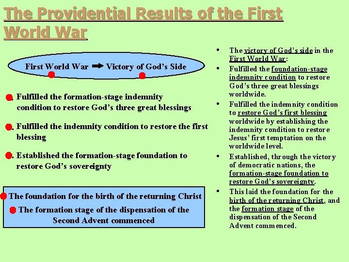 The Providential Results of the First World War • First World War Victory of The Providential Results of the First World War • First World War Victory of