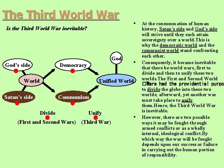 The Third World War Is the Third World War inevitable? God Democracy God’s side The Third World War Is the Third World War inevitable? God Democracy God’s side