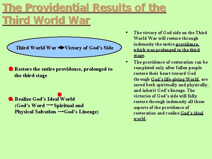 The Providential Results of the Third World War • Third World War Victory of The Providential Results of the Third World War • Third World War Victory of