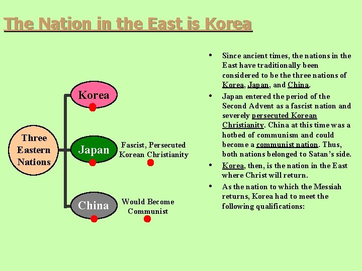 The Nation in the East is Korea • Korea Three Eastern Nations Japan • The Nation in the East is Korea • Korea Three Eastern Nations Japan •