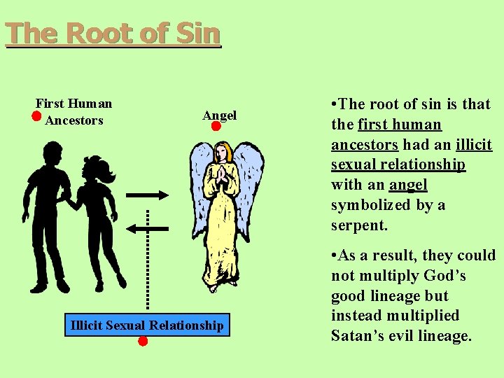 The Root of Sin First Human Ancestors Angel Illicit Sexual Relationship • The root The Root of Sin First Human Ancestors Angel Illicit Sexual Relationship • The root