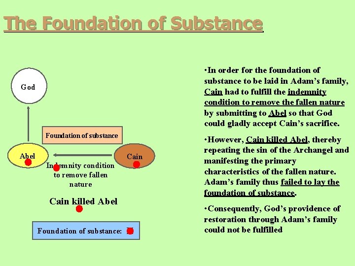 The Foundation of Substance • In order for the foundation of substance to be The Foundation of Substance • In order for the foundation of substance to be