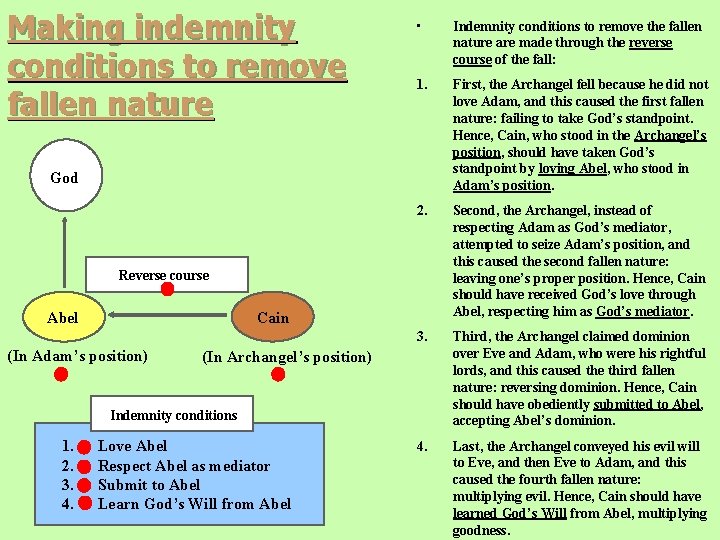 Making indemnity conditions to remove fallen nature • Indemnity conditions to remove the fallen Making indemnity conditions to remove fallen nature • Indemnity conditions to remove the fallen