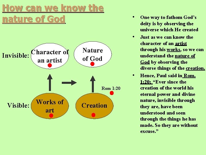 How can we know the nature of God • One way to fathom God’s How can we know the nature of God • One way to fathom God’s
