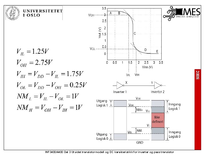 2008 INF 3400/4400 Del 3 Utvidet transistormodell og DC karakteristikk for inverter og pass