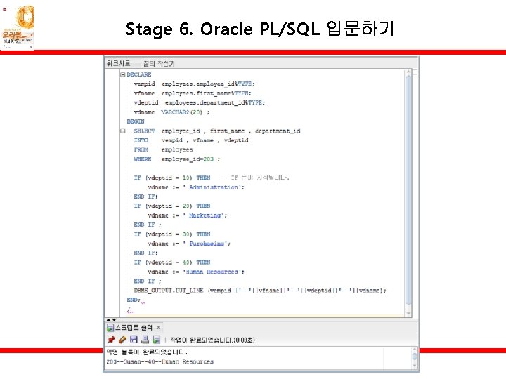 Stage 6. Oracle PL/SQL 입문하기 