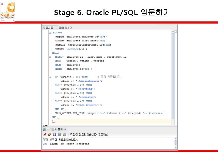 Stage 6. Oracle PL/SQL 입문하기 