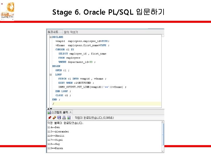 Stage 6. Oracle PL/SQL 입문하기 