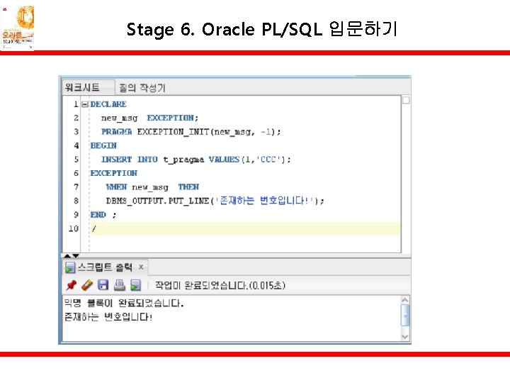 Stage 6. Oracle PL/SQL 입문하기 