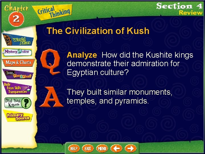 The Civilization of Kush Analyze How did the Kushite kings demonstrate their admiration for