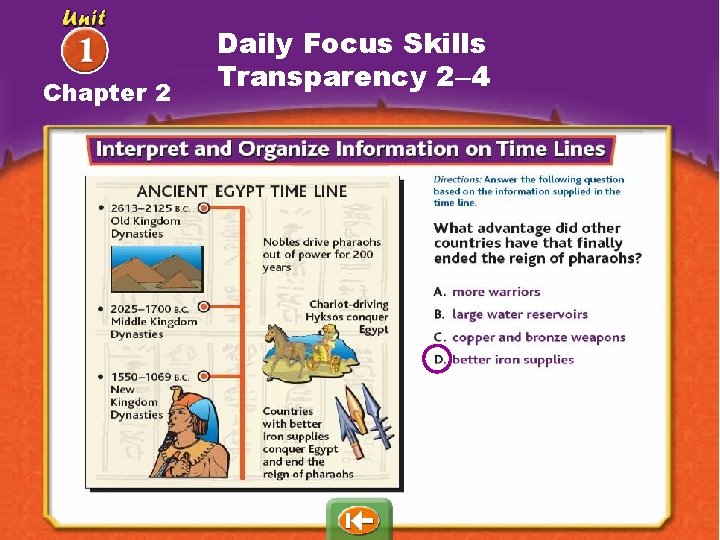 Chapter 2 Daily Focus Skills Transparency 2– 4 