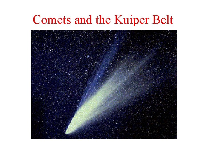 Comets and the Kuiper Belt 
