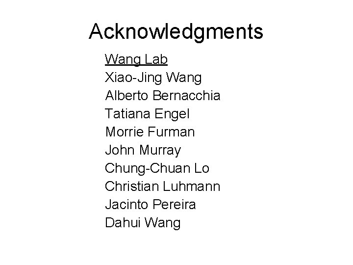 Acknowledgments Wang Lab Xiao-Jing Wang Alberto Bernacchia Tatiana Engel Morrie Furman John Murray Chung-Chuan