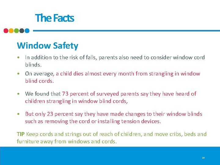 The Facts Window Safety • In addition to the risk of falls, parents also The Facts Window Safety • In addition to the risk of falls, parents also