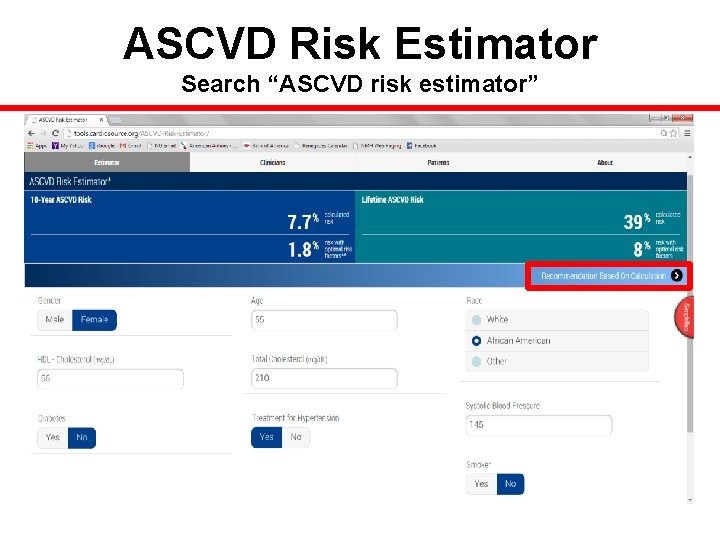 ASCVD Risk Estimator Search “ASCVD risk estimator” 