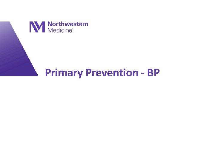 Primary Prevention - BP 