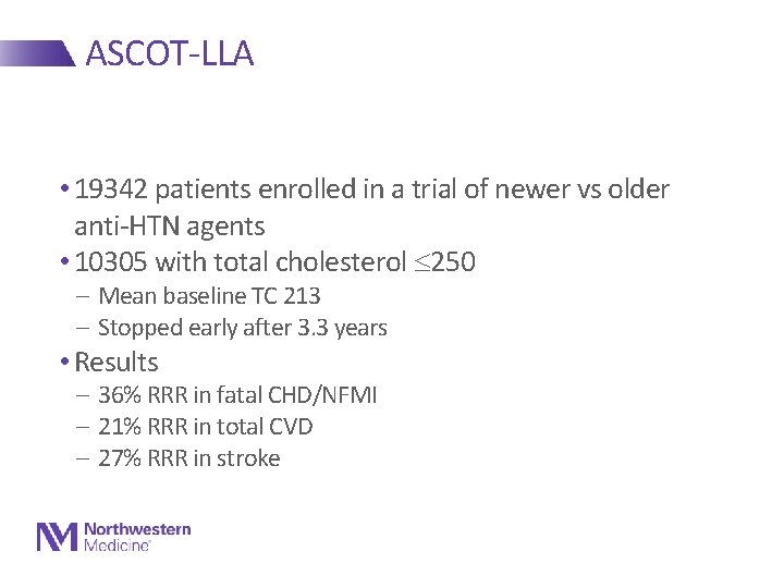 ASCOT-LLA • 19342 patients enrolled in a trial of newer vs older anti-HTN agents