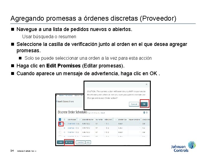 Agregando promesas a órdenes discretas (Proveedor) n Navegue a una lista de pedidos nuevos