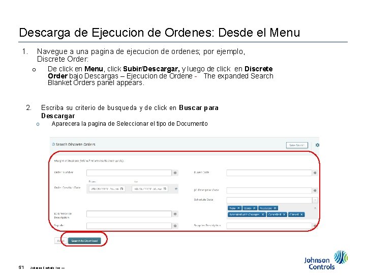 Descarga de Ejecucion de Ordenes: Desde el Menu 1. Navegue a una pagina de